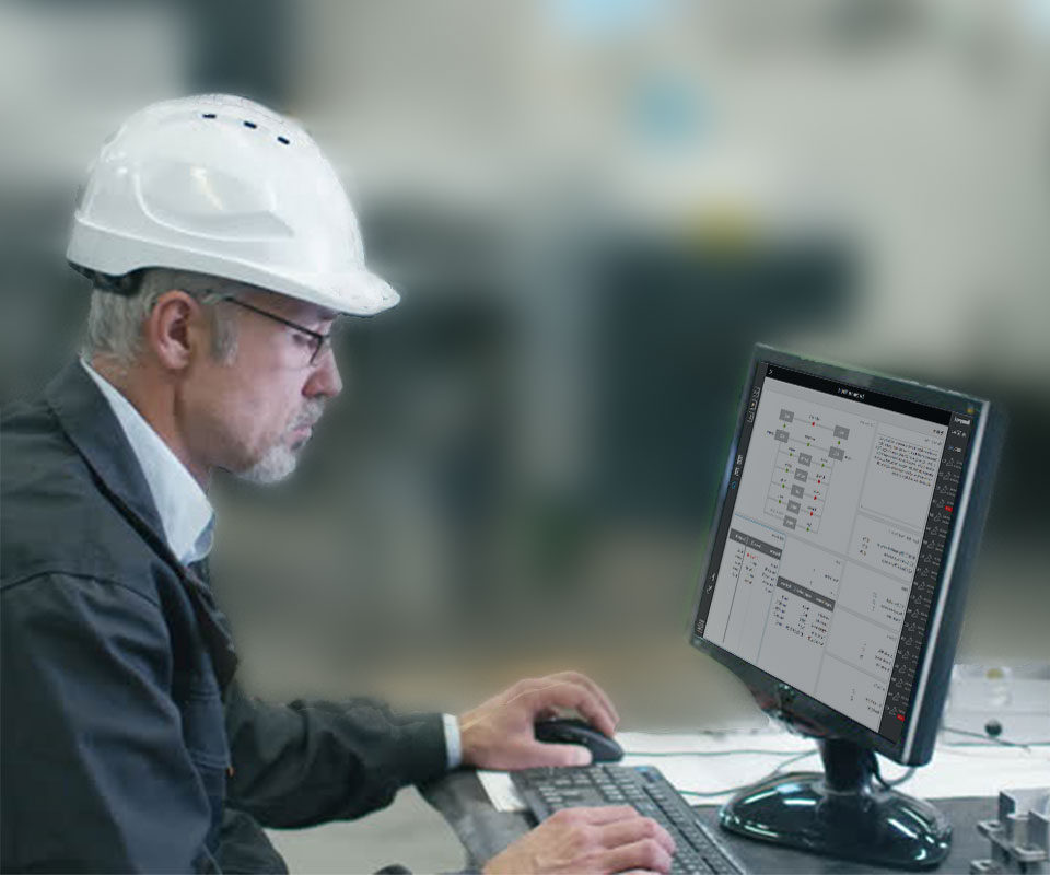 man working on his PC